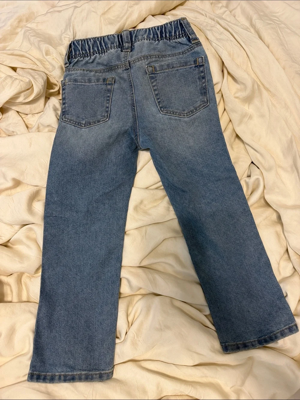 Old Navy Kids Light Blue Elastic Waist Straight Jeans